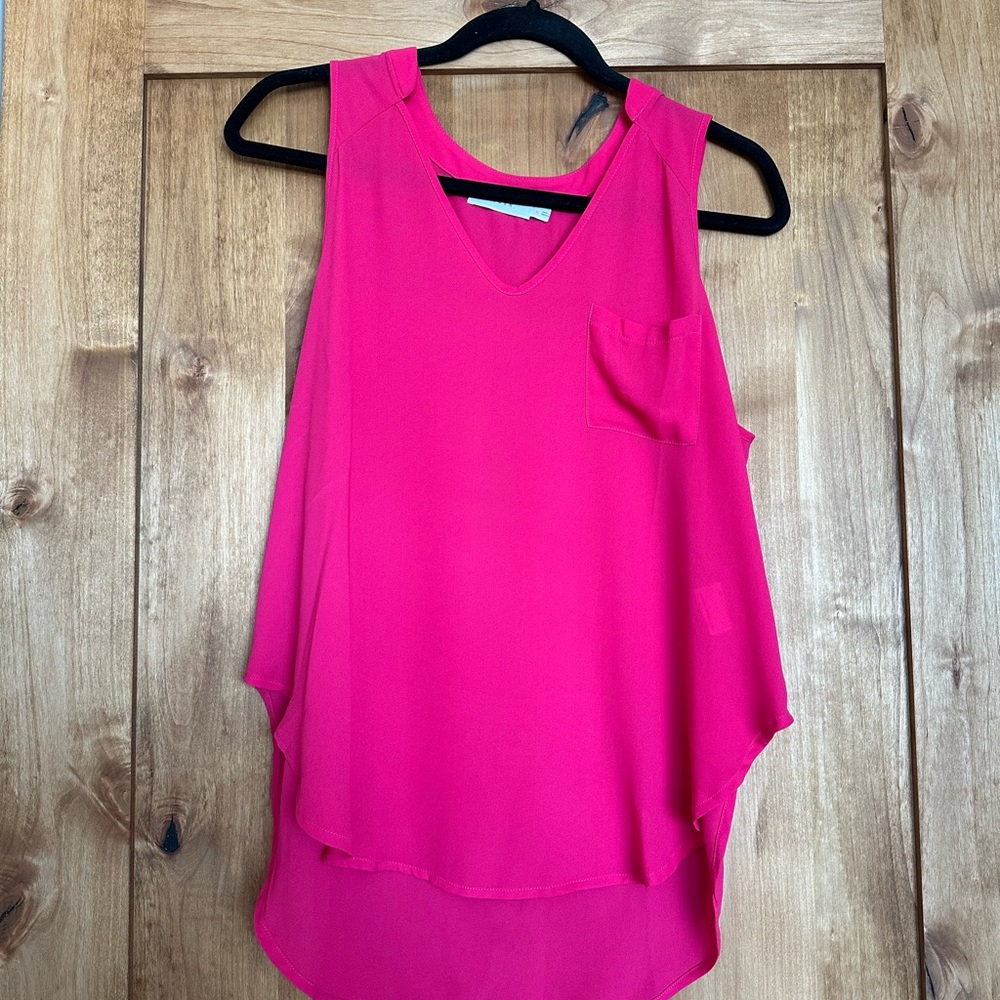 Women's Pink Sleeveless Top